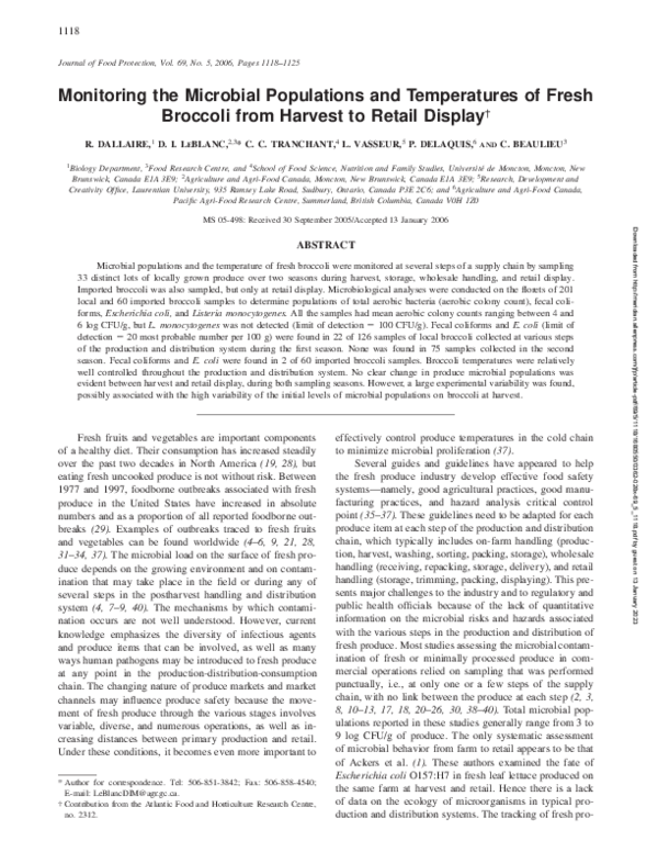 (PDF) Monitoring the Microbial Populations and Temperatures of Fresh ...