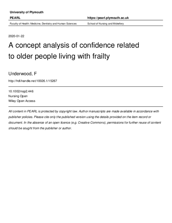 (PDF) A concept analysis of confidence related to older people living ...