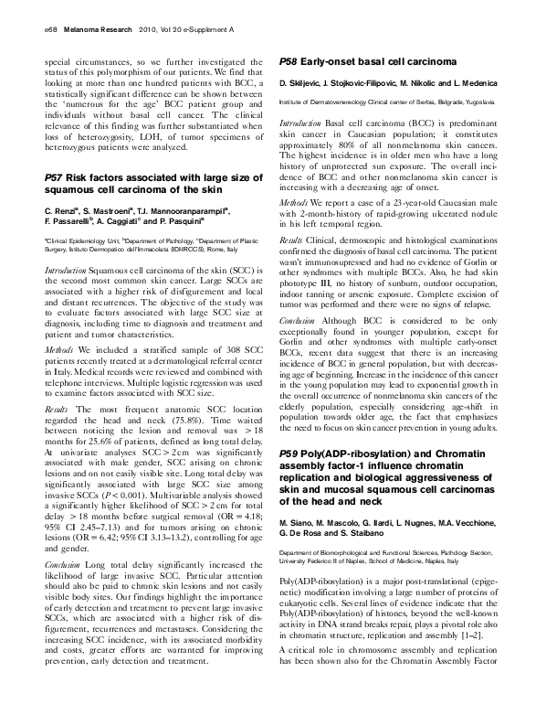 (PDF) P57 Risk factors associated with large size of squamous cell ...