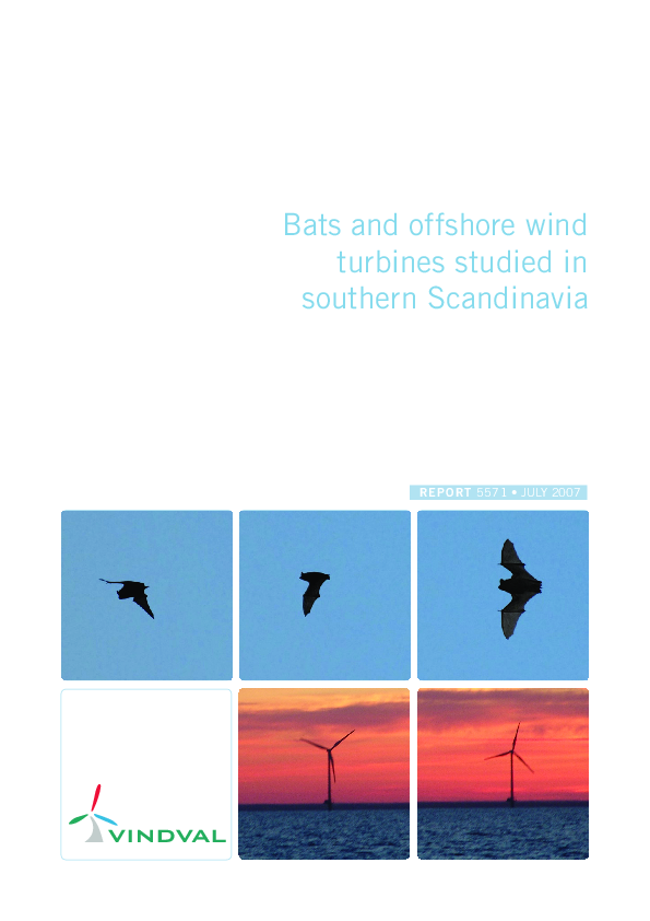 (PDF) Bats and offshore wind turbines studied in southern Scandinavia
