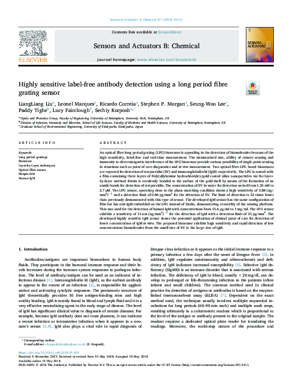 (PDF) Highly sensitive label-free antibody detection using a long ...