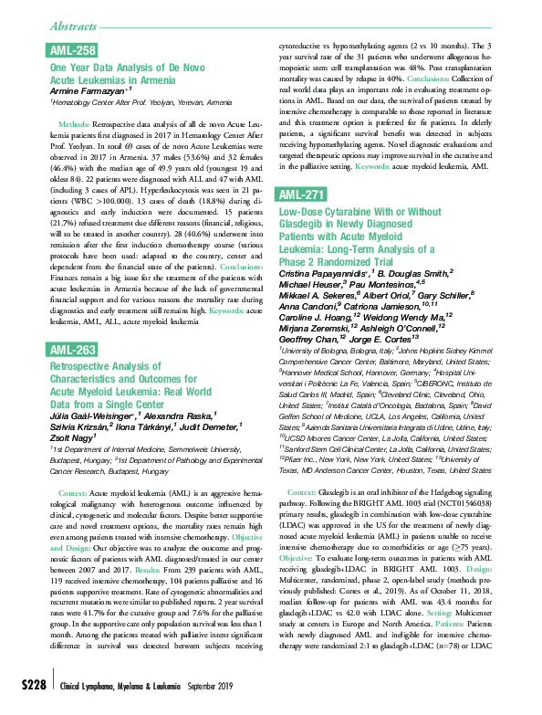 (PDF) Retrospective Analysis of Characteristics and Outcomes for Acute ...