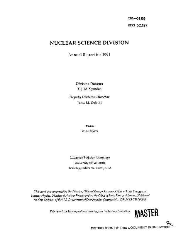 (PDF) Nuclear Science Division 1994 annual report