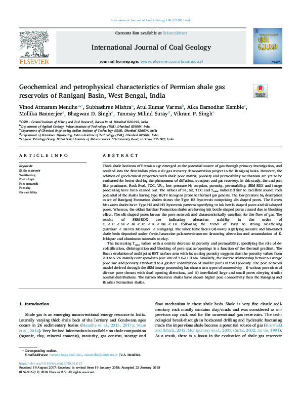 (PDF) Geochemical and petrophysical characteristics of Permian shale ...