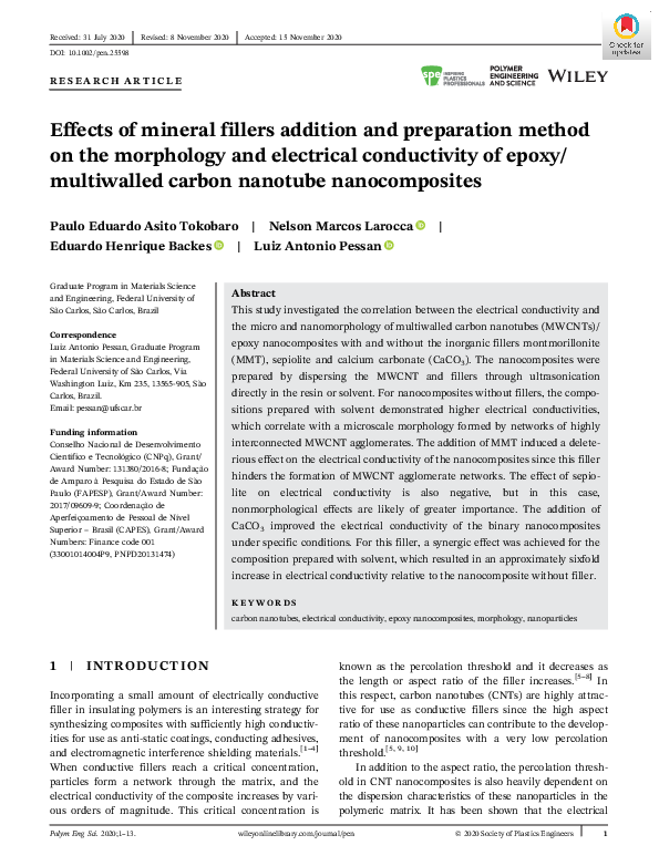 (PDF) Effects of mineral fillers addition and preparation method on the ...