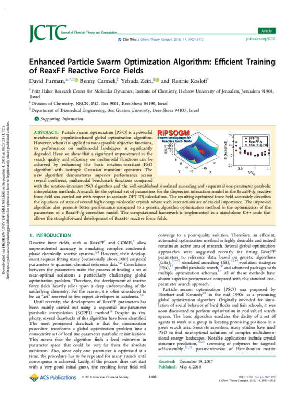 (PDF) Enhanced Particle Swarm Optimization Algorithm: Efficient ...