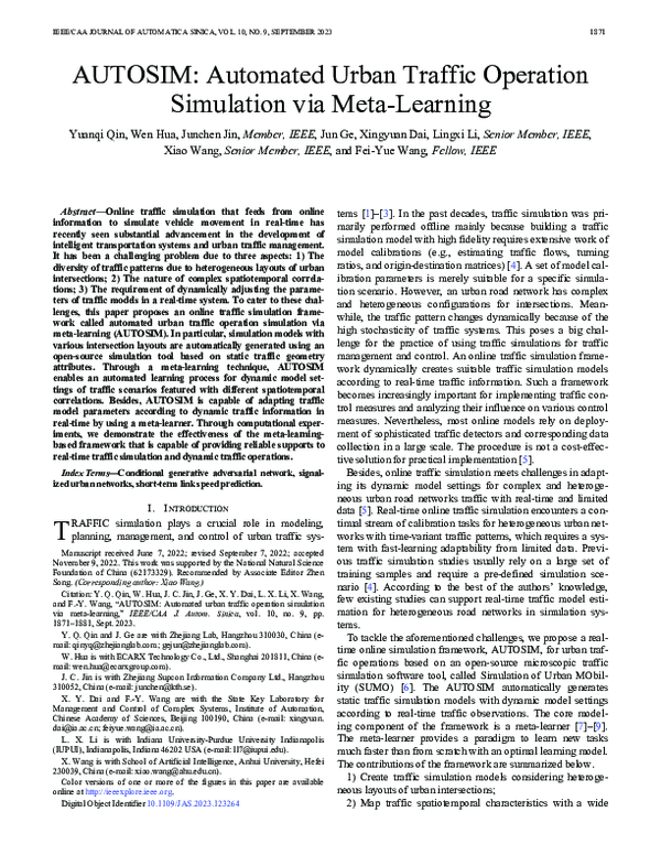 (PDF) AUTOSIM: Automated Urban Traffic Operation Simulation via Meta ...