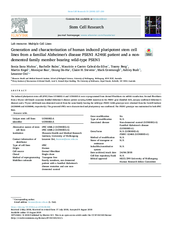 (PDF) Generation and characterization of human induced pluripotent stem ...
