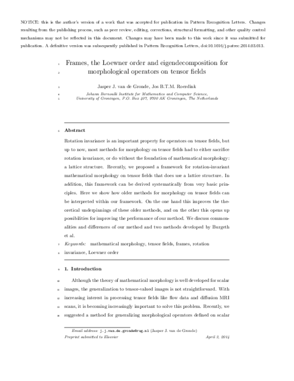 (PDF) Frames, the Loewner order and eigendecomposition for ...