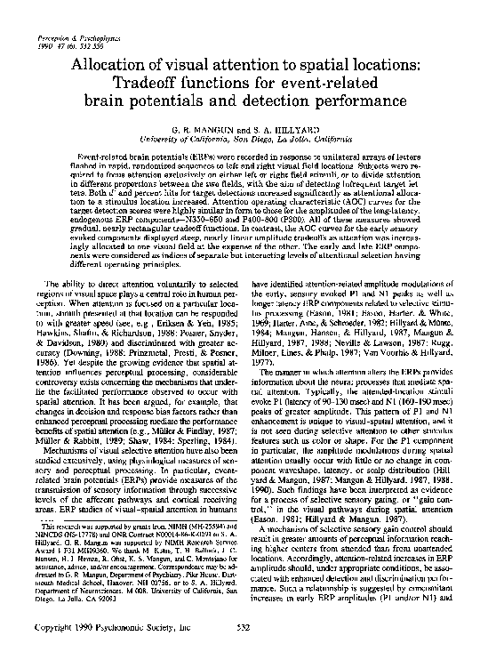 (PDF) Allocation of visual attention to spatial locations: Tradeoff ...
