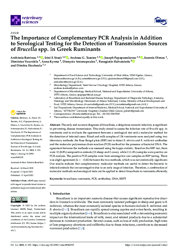 (PDF) The Importance of Complementary PCR Analysis in Addition to ...