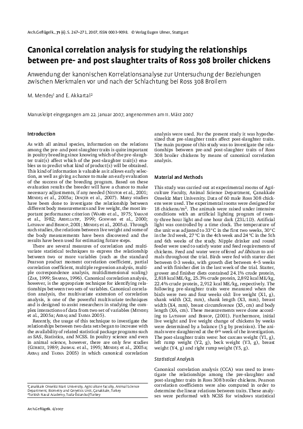 (PDF) Canonical correlation analysis for studying the relationships ...