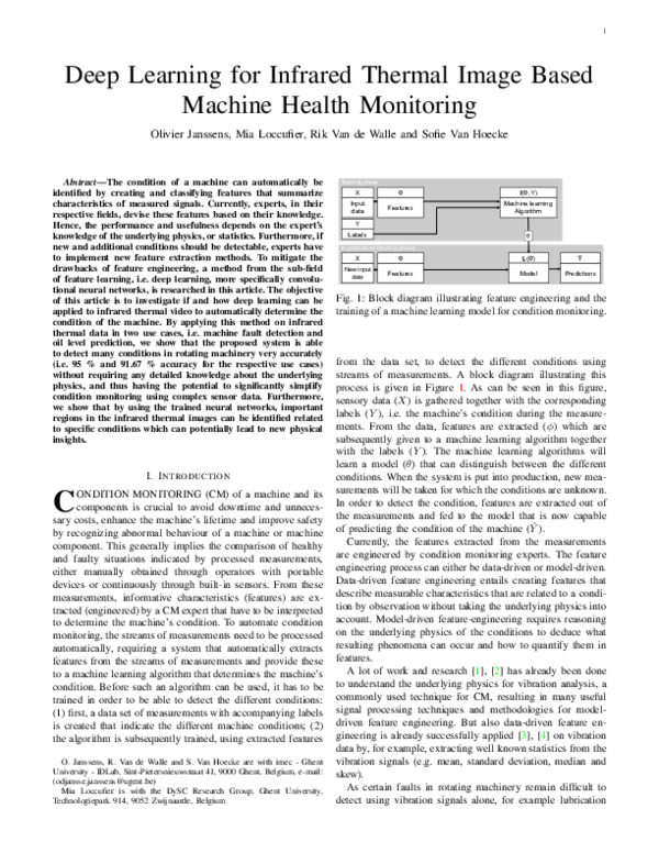 (PDF) Deep Learning for Infrared Thermal Image Based Machine Health ...