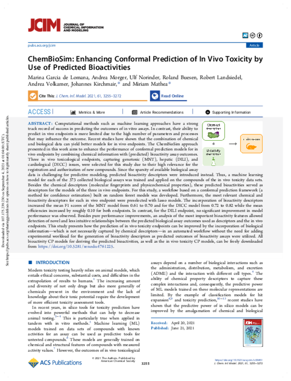(PDF) ChemBioSim: Enhancing Conformal Prediction of In Vivo Toxicity by ...