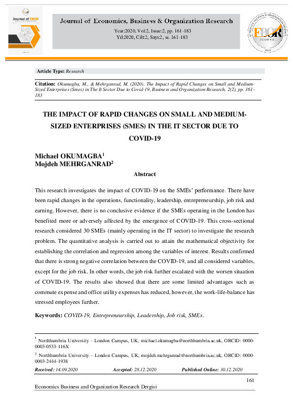 (PDF) The Impact of Rapid Changes on Small and Medium- Sized ...
