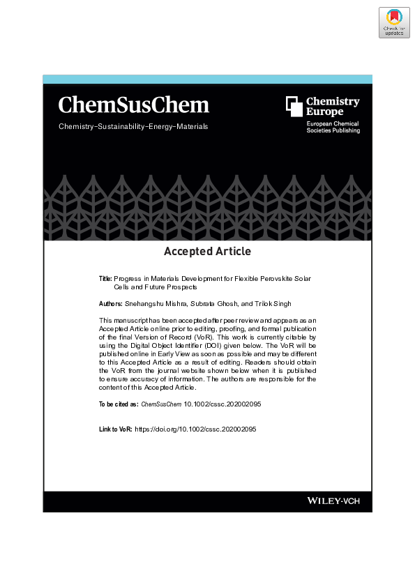 (PDF) Progress in Materials Development for Flexible Perovskite Solar ...