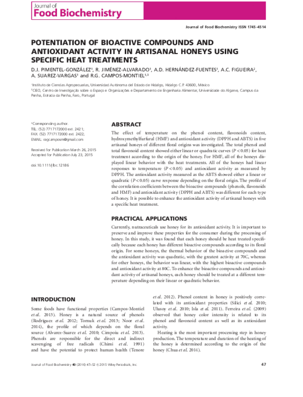 (PDF) Potentiation of Bioactive Compounds and Antioxidant Activity in ...
