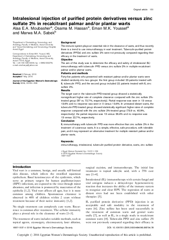 (PDF) Intralesional injection of purified protein derivative versus ...