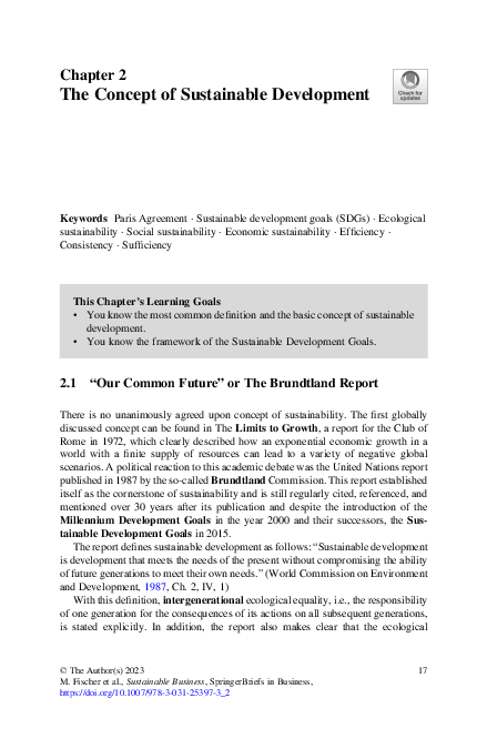 (PDF) The Concept of Sustainable Development
