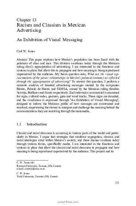 (PDF) Racism & Classism in Mexican Advertising: An Exhibition of Visual ...
