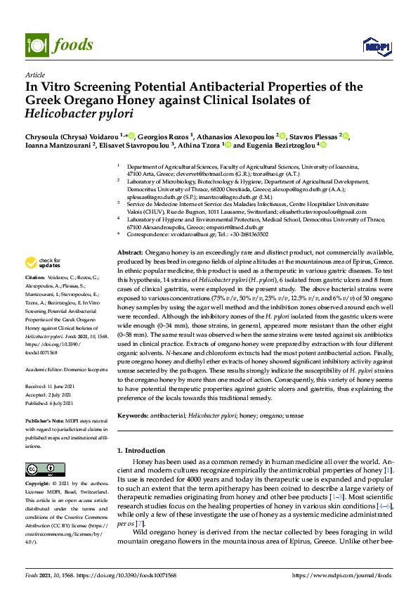 (PDF) In Vitro Screening Potential Antibacterial Properties of the ...