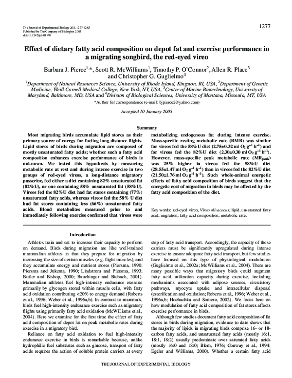 (PDF) Effect of dietary fatty acid composition on depot fat and ...