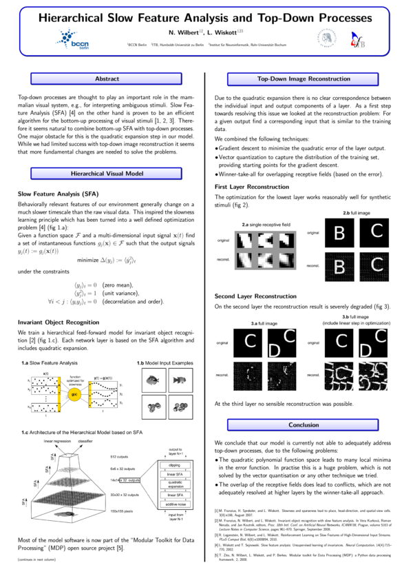(PDF) Hierarchical Slow Feature Analysis and Top-Down Processes