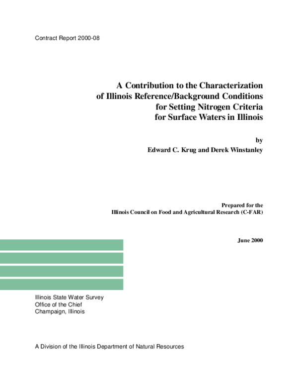 (PDF) A Contribution to the Characterization of Illinois Reference ...