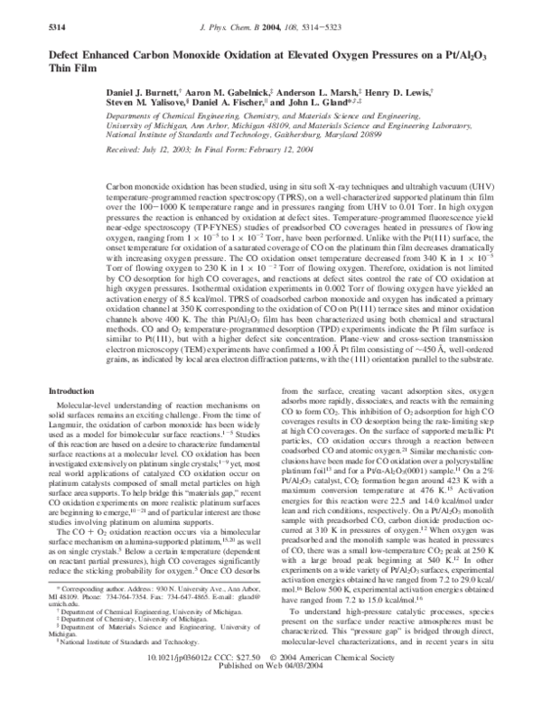 (PDF) Defect Enhanced Carbon Monoxide Oxidation at Elevated Oxygen ...