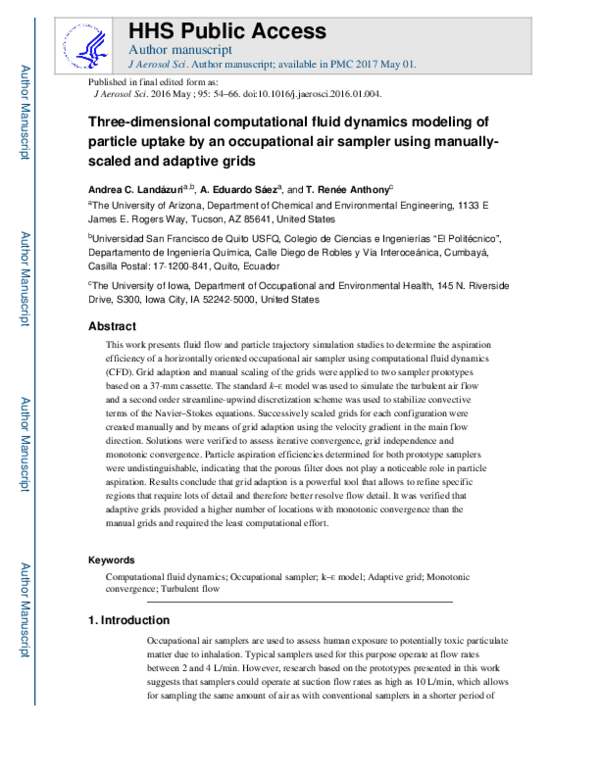 (PDF) Three-dimensional computational fluid dynamics modeling of ...