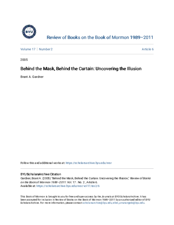 (PDF) Behind the Mask, Behind the Curtain: Uncovering the Illusion