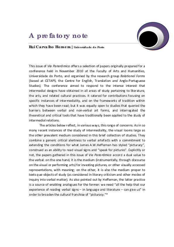 (PDF) A prefatory note