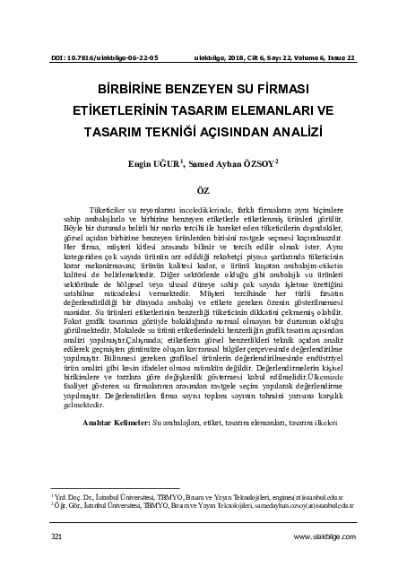 (PDF) Design Elements of Similar Water Company Labels and Analysis from ...
