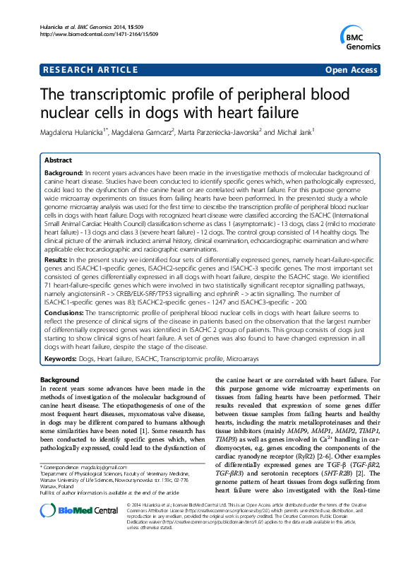 (PDF) The transcriptomic profile of peripheral blood nuclear cells in ...