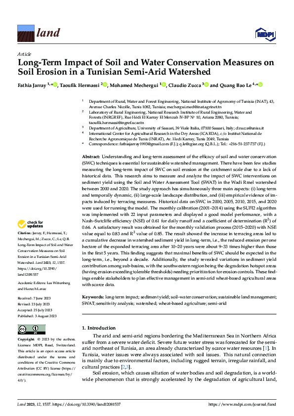 (PDF) Long-Term Impact of Soil and Water Conservation Measures on Soil ...