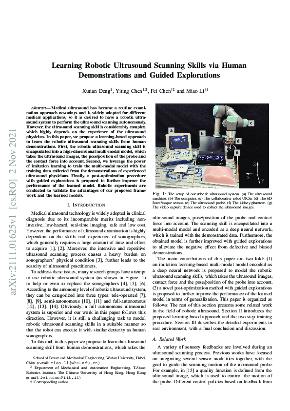 (PDF) Learning Robotic Ultrasound Scanning Skills via Human ...
