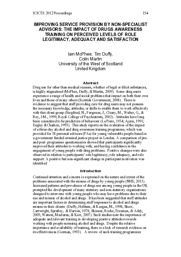 (PDF) Improving Service Provision by Non-Specialist Advisors: The ...