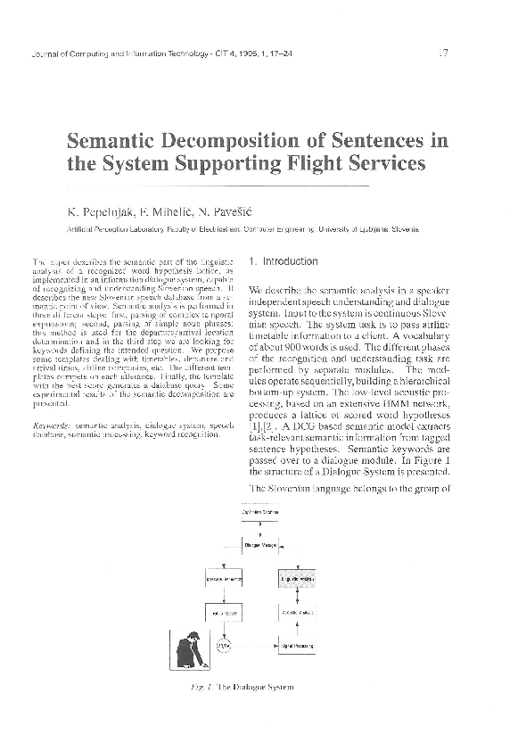 (PDF) Semantic Decomposition of Sentences in the System Supporting ...