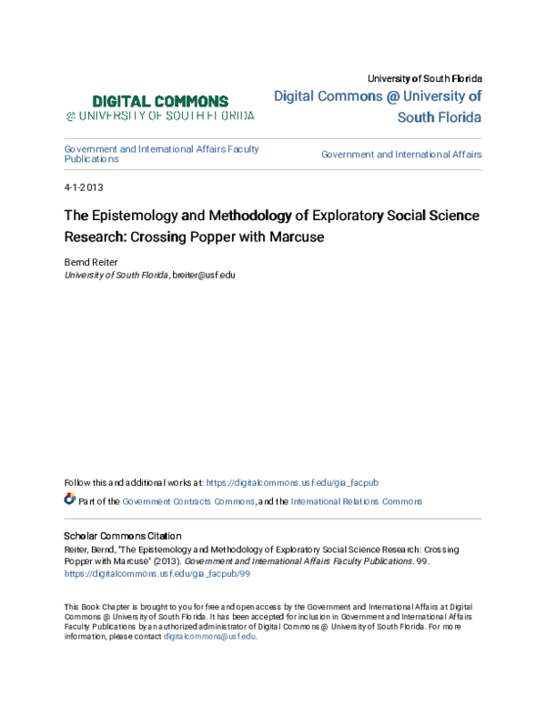 (PDF) The Epistemology and Methodology of Exploratory Social Science ...