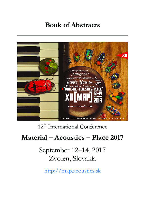 (PDF) Book of Abstracts : Material – Acoustics – Place 2017