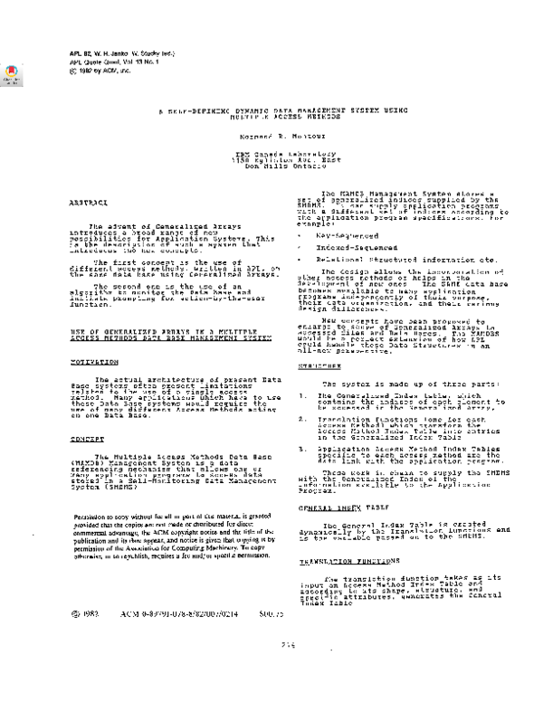 (PDF) A self-defining dynamic data management system using multiple ...