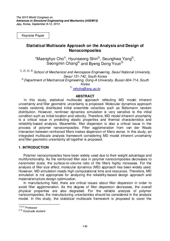 (PDF) Statistical Multiscale Approach on the Analysis and Design of ...