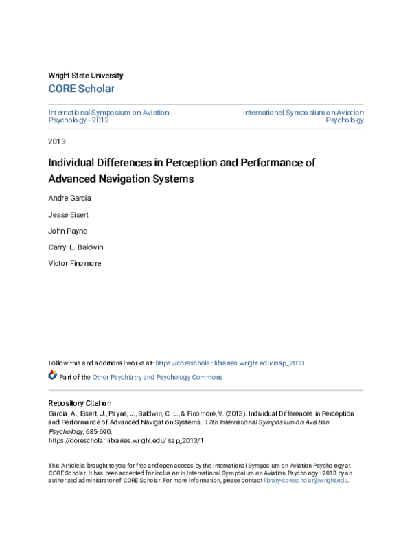 (PDF) Individual Differences in Perception and Performance of Advanced ...