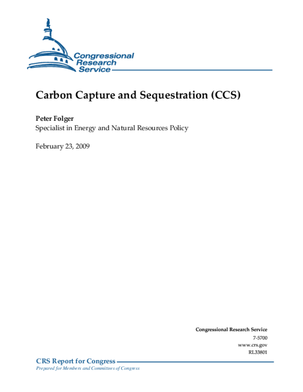 (PDF) Carbon capture and sequestration
