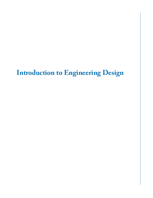 (PDF) Introduction to Engineering Design