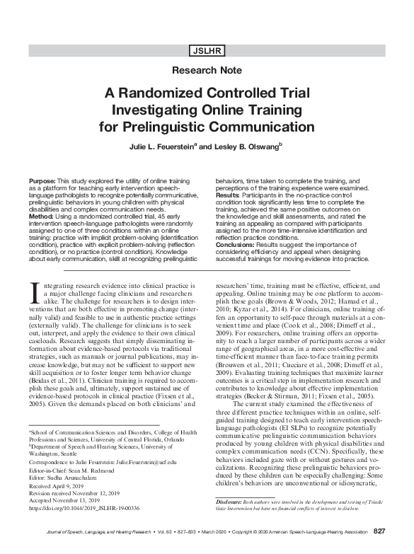 (PDF) A Randomized Controlled Trial Investigating Online Training for ...
