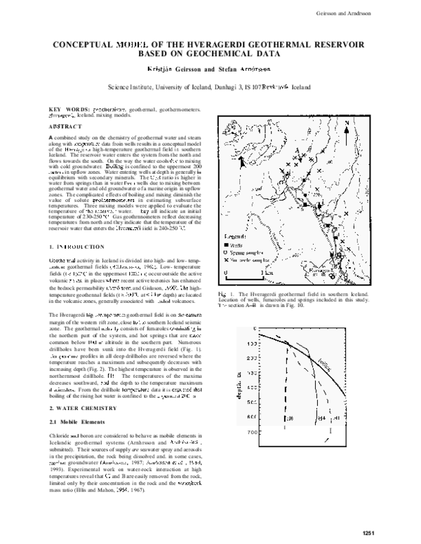 (PDF) Conceptual model of the Hveragerdi geothermal reservoir based on ...
