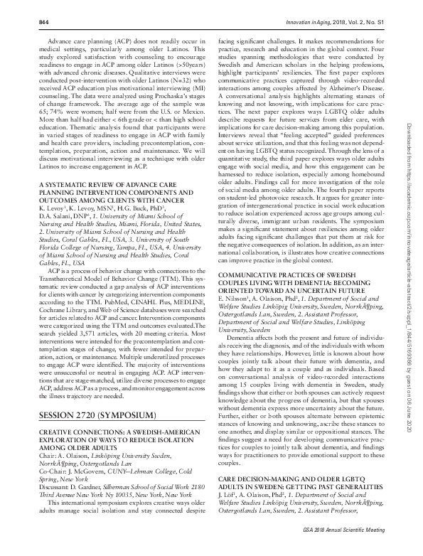 (PDF) A Systematic Review of Advance Care Planning Intervention ...