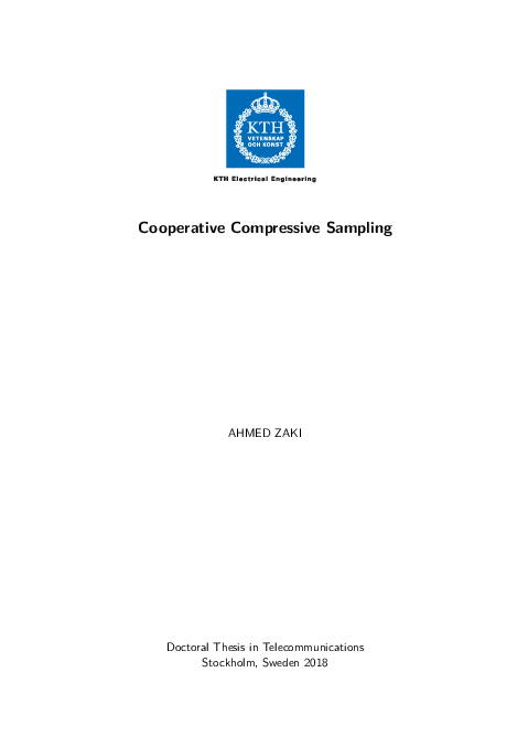 (PDF) Cooperative Compressive Sampling