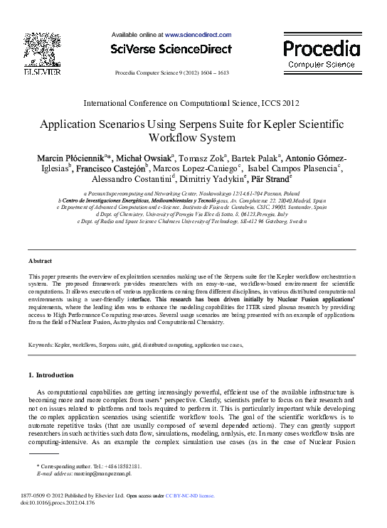 (PDF) Application Scenarios Using Serpens Suite for Kepler Scientific ...